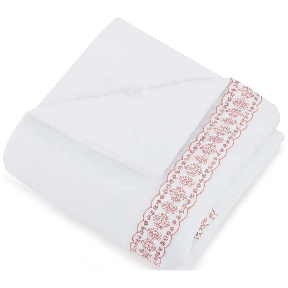 The Pioneer Woman White Comforter with Coral Floral Edge - Picture 5 of 8